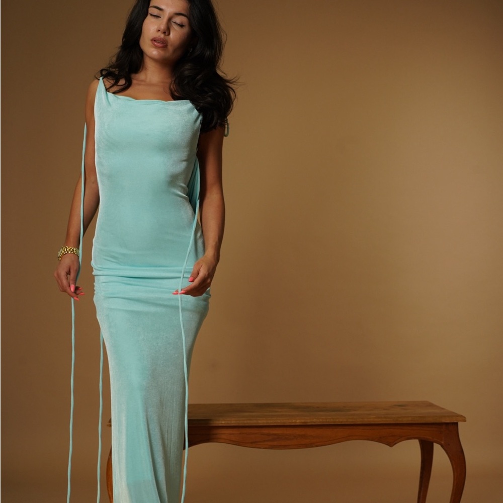 MELANI THE LABEL CRISTINA DRESS AQUA